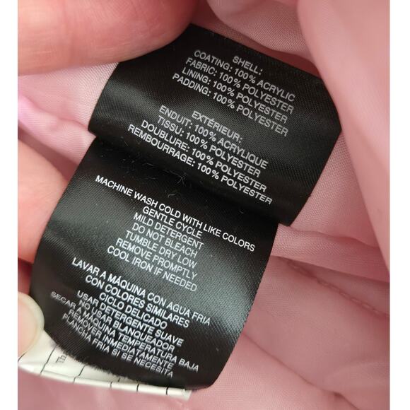 London Fog Girls Pink & Gray Galaxy Puffer Snow Bib Ski Pant Toddler 2T - Picture 8 of 8